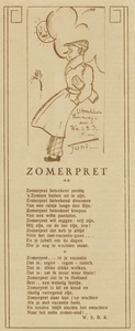 717097 Gedichtje 'ZOMERPRET!' van Wm.S.B.K. ('Pimmy') uit de serie 'Utrechtsche Theerandjes', gepubliceerd in het ...